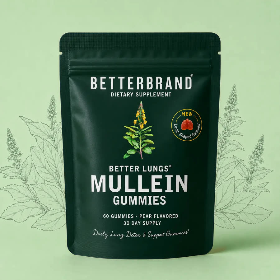 BetterLungs Mullein Gummies, one bag